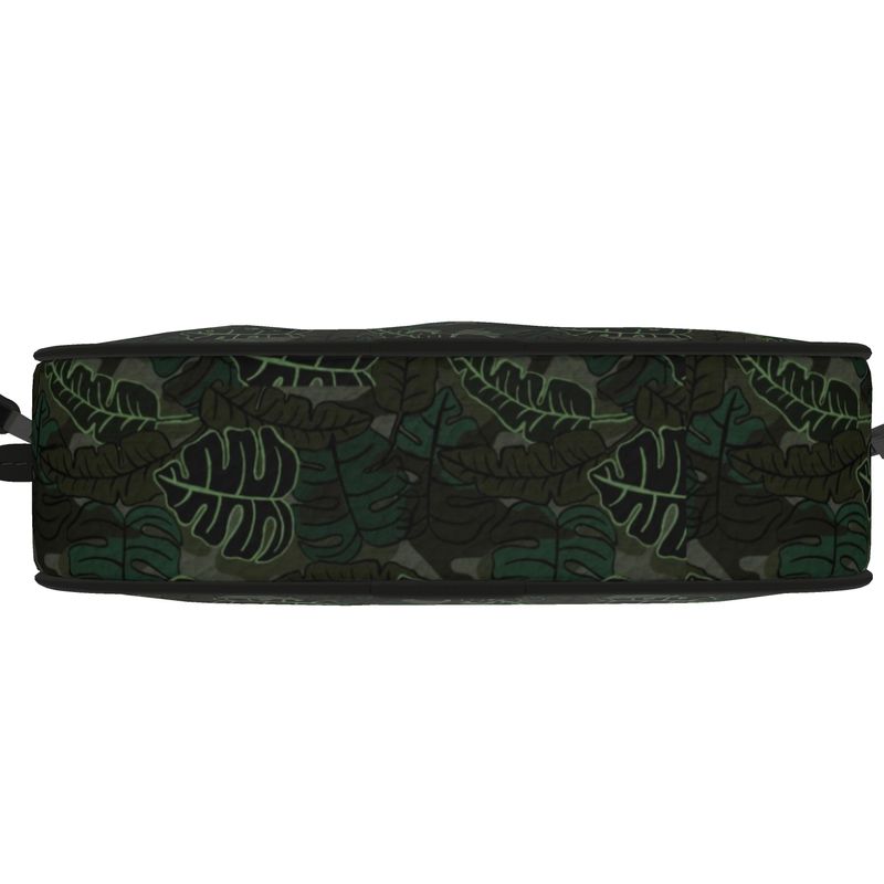 Camera Bag - Nappa Leather - Camo Leaves - Dark