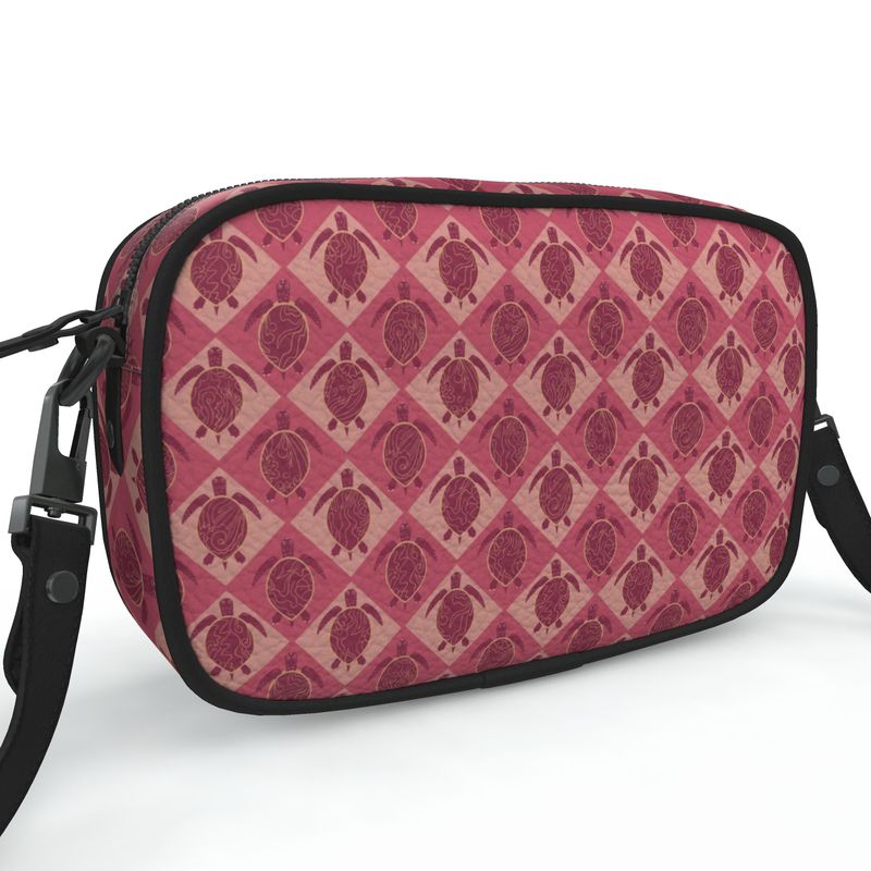 Camera Bag - Nappa Leather - Topo Turtles - Pink