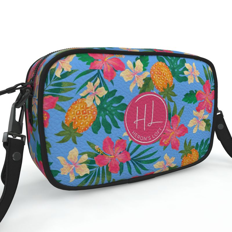 Camera Bag - Nappa Leather - Pineapple Paradise - Island Breeze