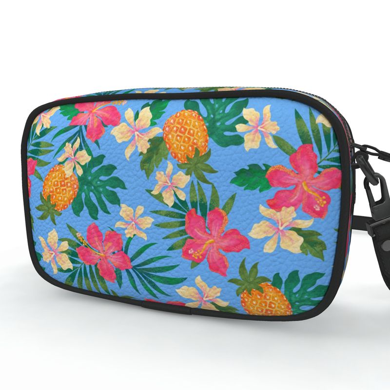 Camera Bag - Nappa Leather - Pineapple Paradise - Island Breeze
