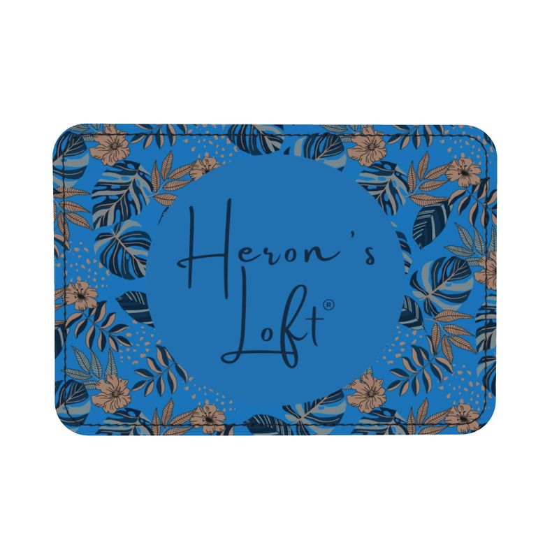 Camera Bag - Nappa Leather - Midnight Monstera - Azure Blue