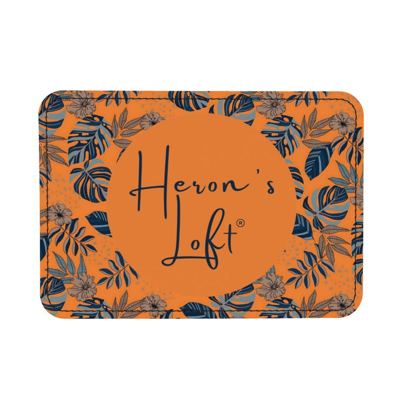 Camera Bag - Nappa Leather - Midnight Monstera - Cadmium Orange