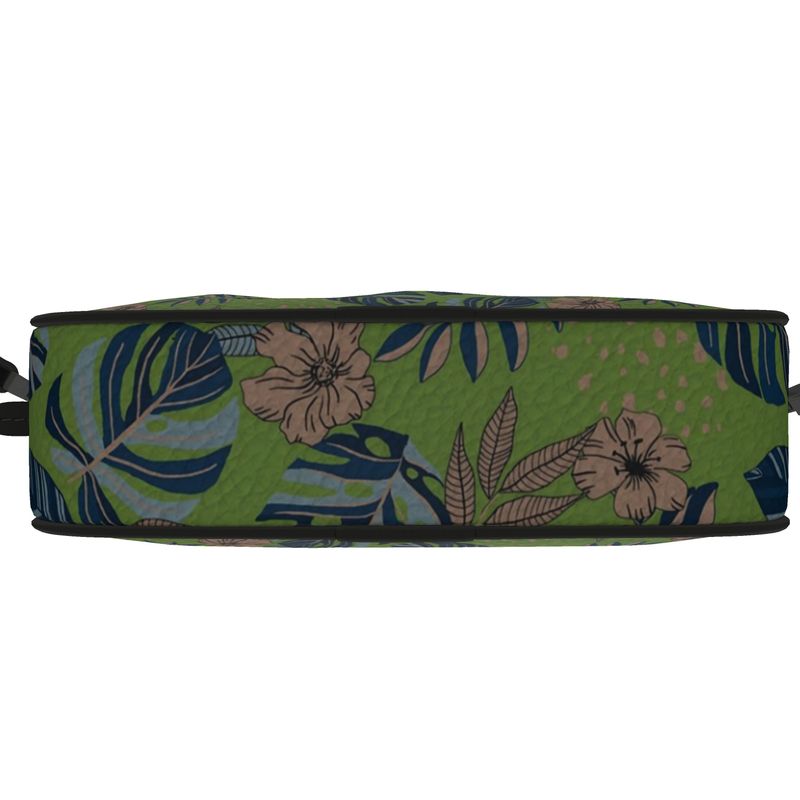 Camera Bag - Nappa Leather - Midnight Monstera - Olive Green