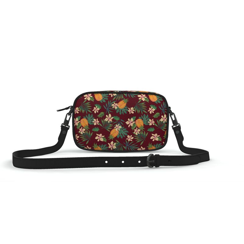 Camera Bag - Nappa Leather - Pineapple Paradise - Burgundy