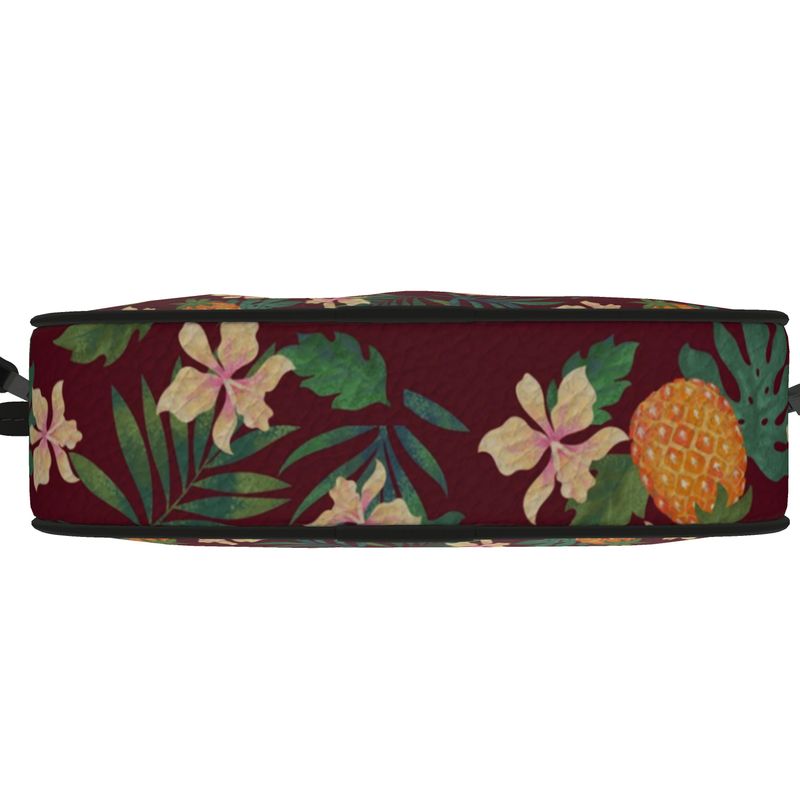 Camera Bag - Nappa Leather - Pineapple Paradise - Burgundy