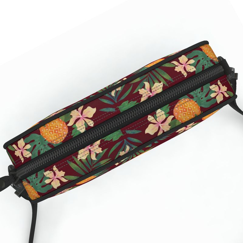 Camera Bag - Nappa Leather - Pineapple Paradise - Burgundy