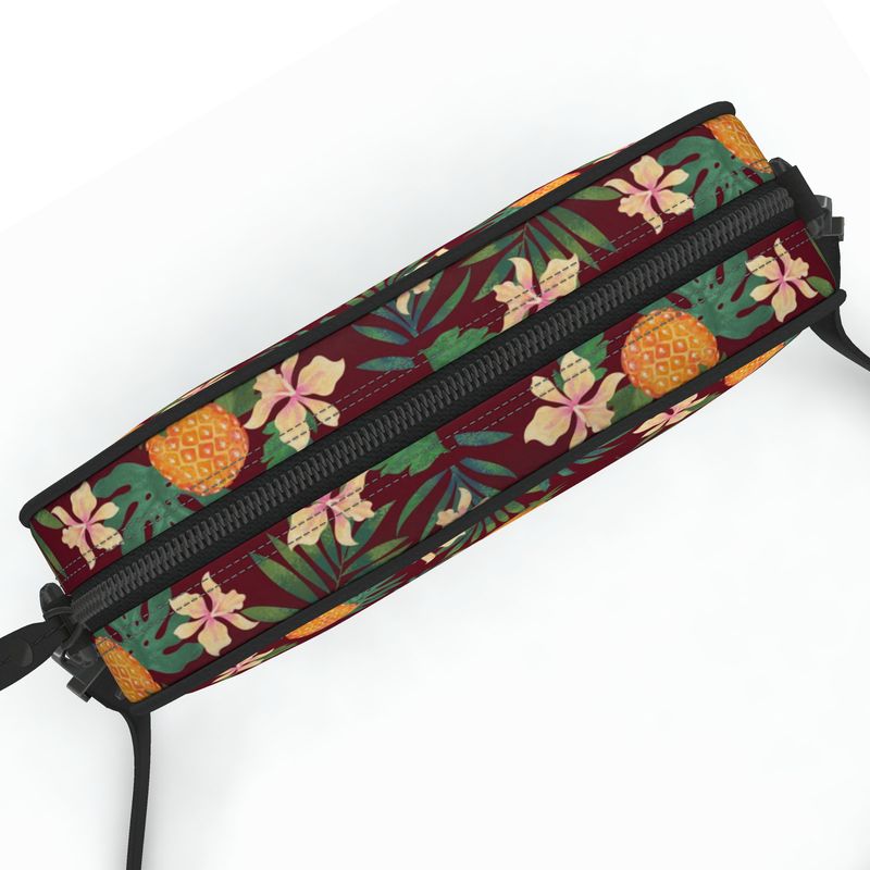 Camera Bag - Nappa Leather - Pineapple Paradise - Burgundy