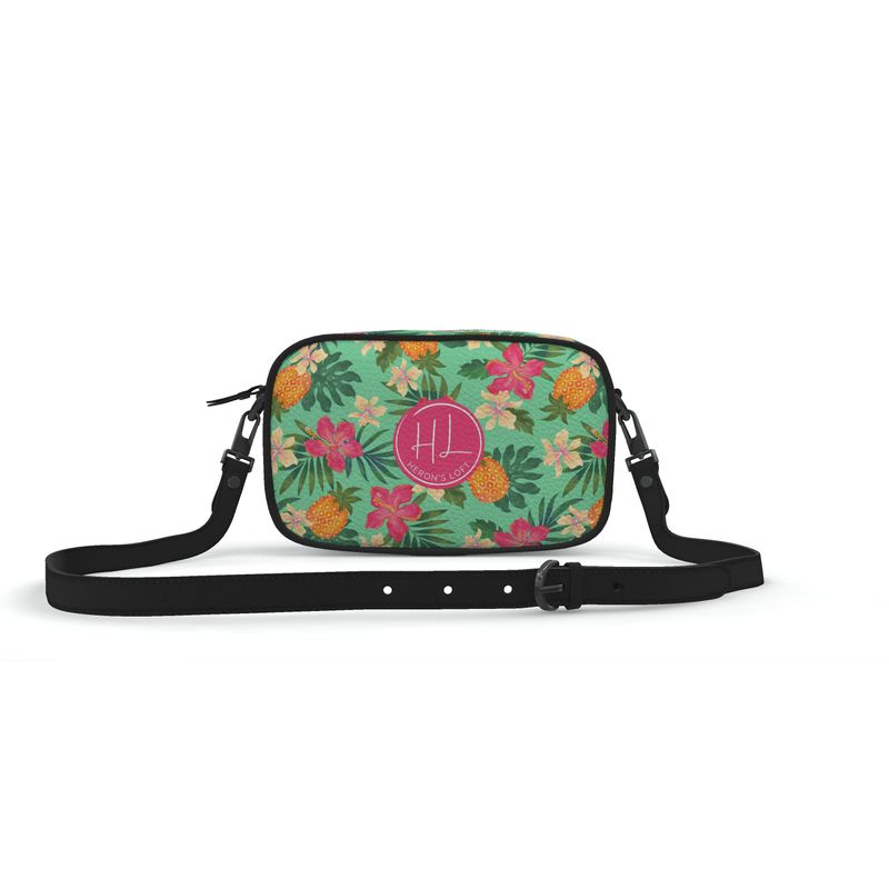 Camera Bag - Nappa Leather - Pineapple Paradise - Tropical Green