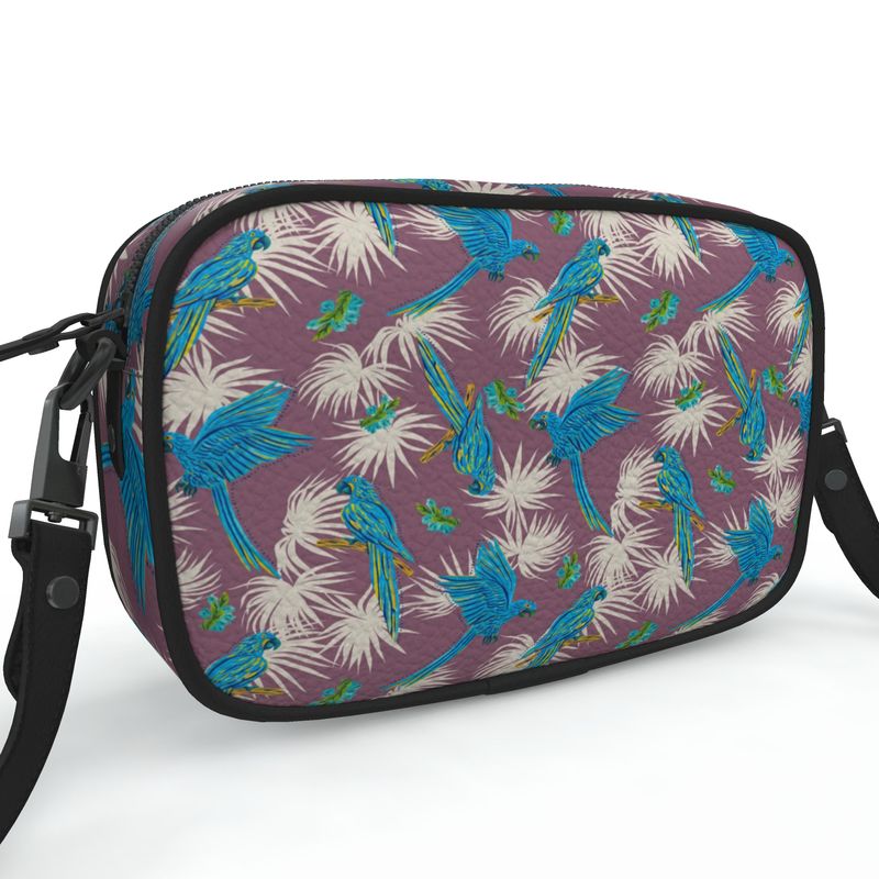 Camera Bag - Nappa Leather - Tropical Macaw - Purple