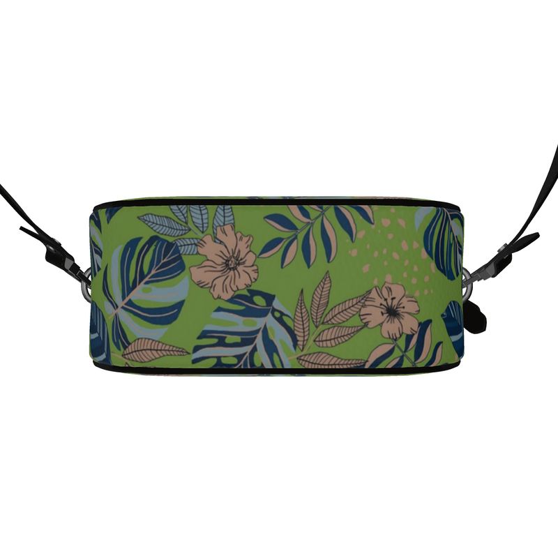 Gumdrop Bag - Nappa Leather - Midnight Monstera - Olive Velour