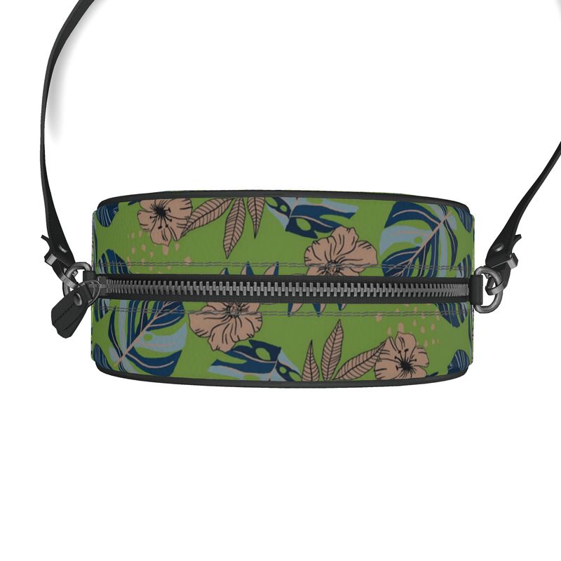 Gumdrop Bag - Nappa Leather - Midnight Monstera - Olive Velour