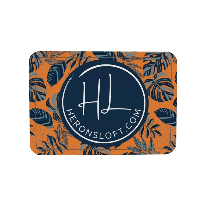 Gumdrop Bag - Nappa Leather - Midnight Monstera - Cadmium Orange