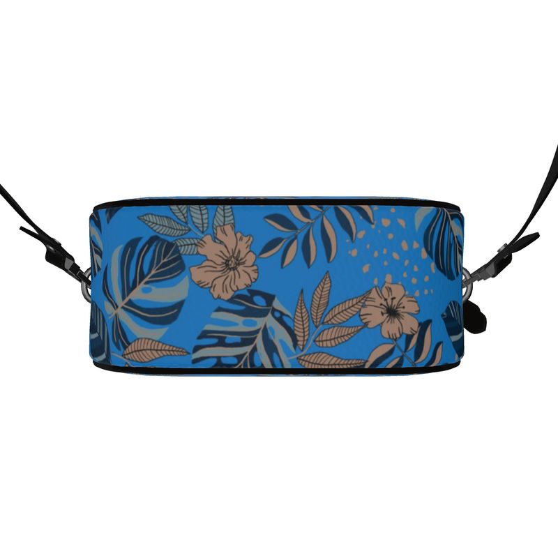 Gumdrop Bag - Nappa Leather - Midnight Monstera - Azure Blue