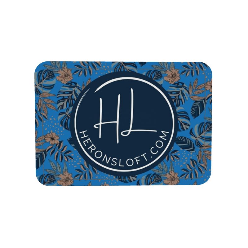 Gumdrop Bag - Nappa Leather - Midnight Monstera - Azure Blue