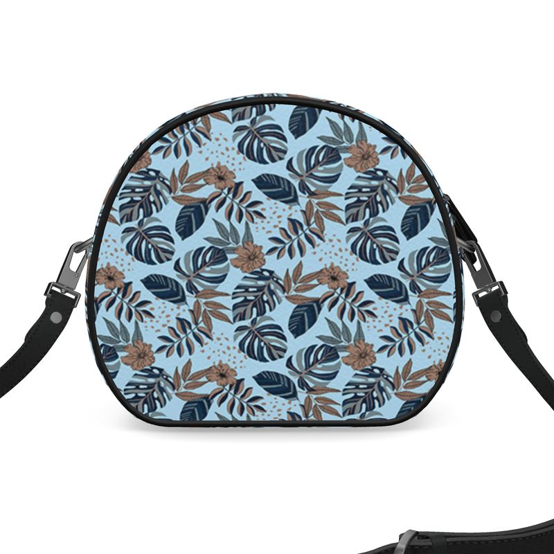 Gumdrop Bag - Nappa Leather - Midnight Monstera - Blue Mist