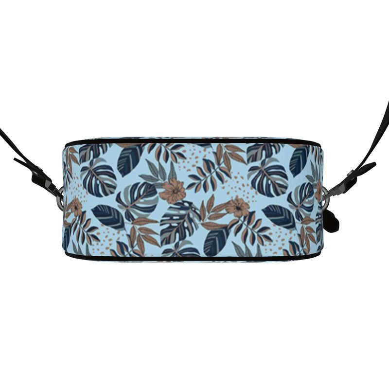 Gumdrop Bag - Nappa Leather - Midnight Monstera - Blue Mist