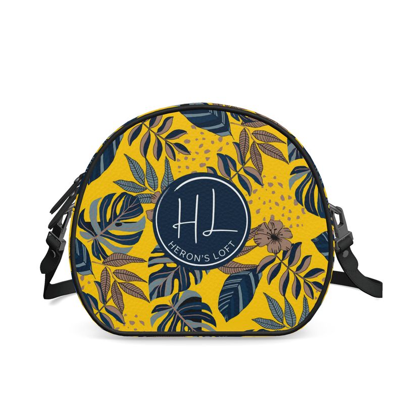 Gumdrop Bag - Nappa Leather - Midnight Monstera - Garden Ember