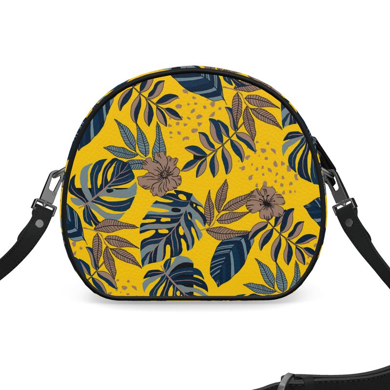 Gumdrop Bag - Nappa Leather - Midnight Monstera - Garden Ember