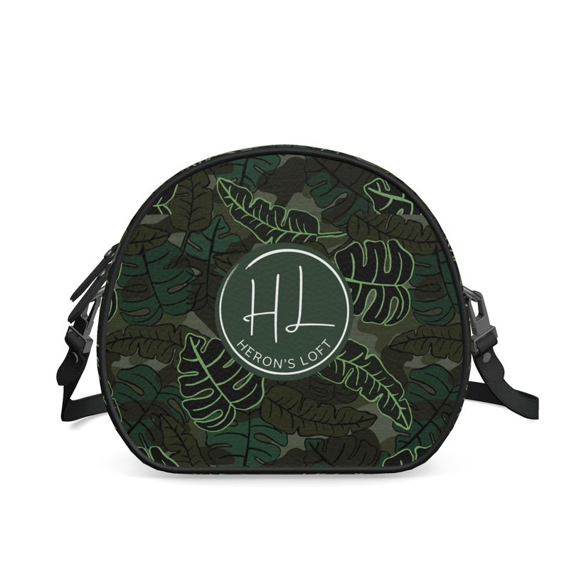 Gumdrop Bag - Nappa Leather - Camo Leaves - Dark