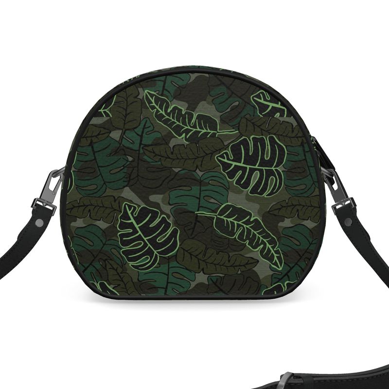 Gumdrop Bag - Nappa Leather - Camo Leaves - Dark