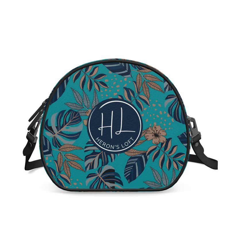 Gumdrop Bag - Nappa Leather - Midnight Monstera - Dark Cyan