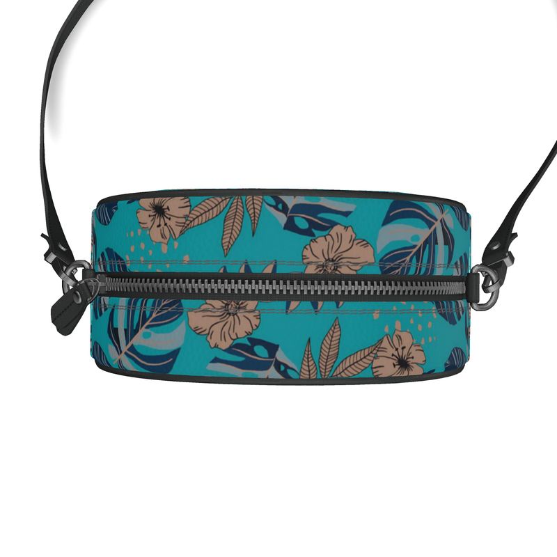 Gumdrop Bag - Nappa Leather - Midnight Monstera - Dark Cyan