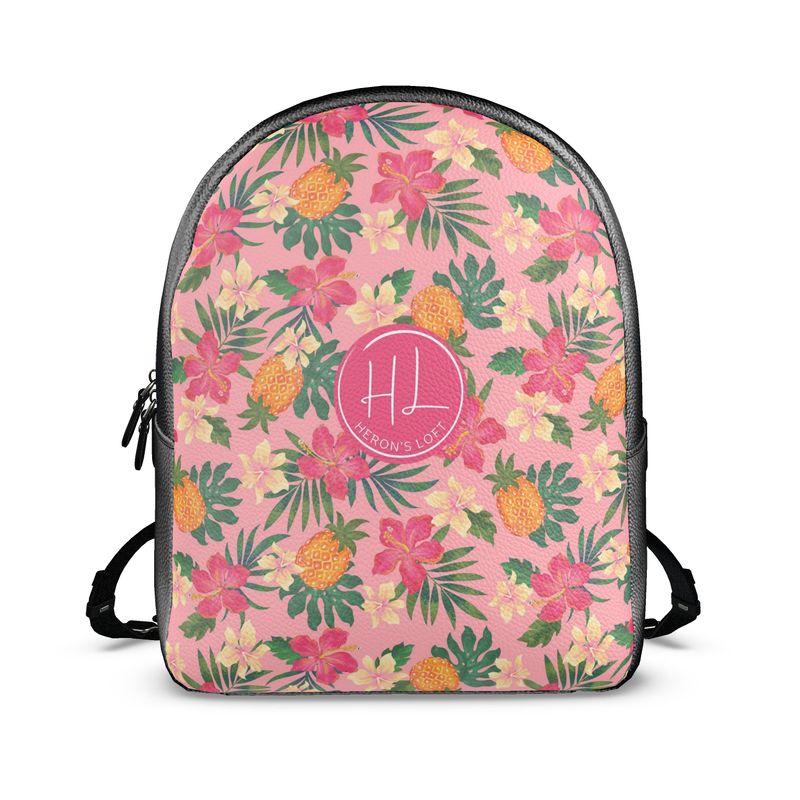 Backpack - Nappa Leather - Pineapple Paradise - Hibiscus Blush