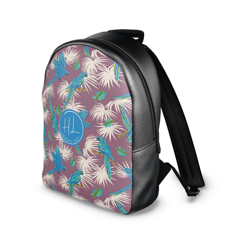 Backpack - Nappa Leather - Tropical Macaw - Plumage Rose