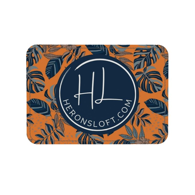 Backpack - Nappa Leather - Midnight Monstera - Cadmium Orange