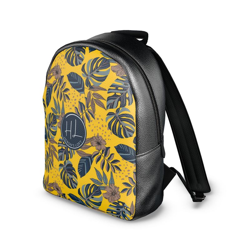 Backpack - Nappa Leather - Midnight Monstera - Garden Ember