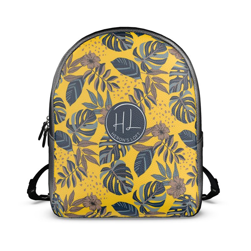 Backpack - Nappa Leather - Midnight Monstera - Garden Ember