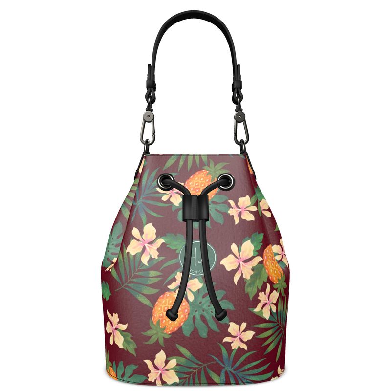 Gallery Bag - Nappa Leather - Pineapple Paradise - Burgundy