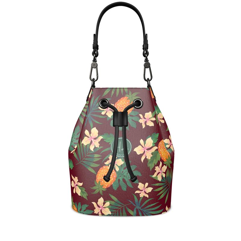 Gallery Bag - Nappa Leather - Pineapple Paradise - Burgundy