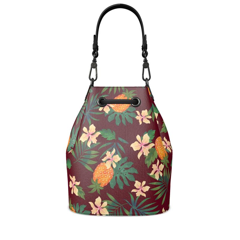 Gallery Bag - Nappa Leather - Pineapple Paradise - Burgundy