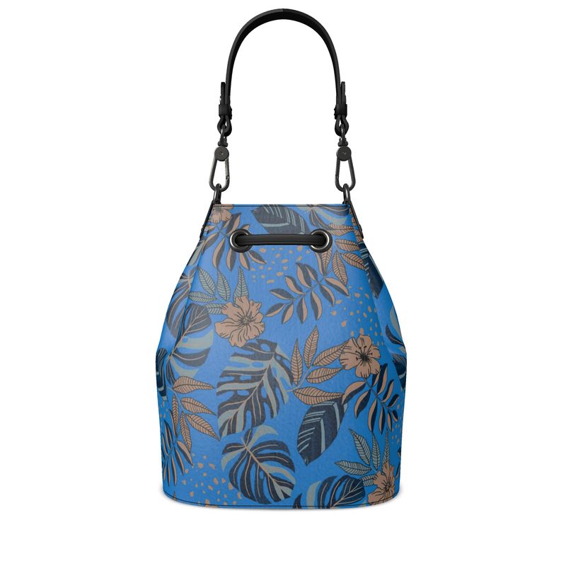 Gallery Bag - Nappa Leather - Midnight Monstera - Azure Blue