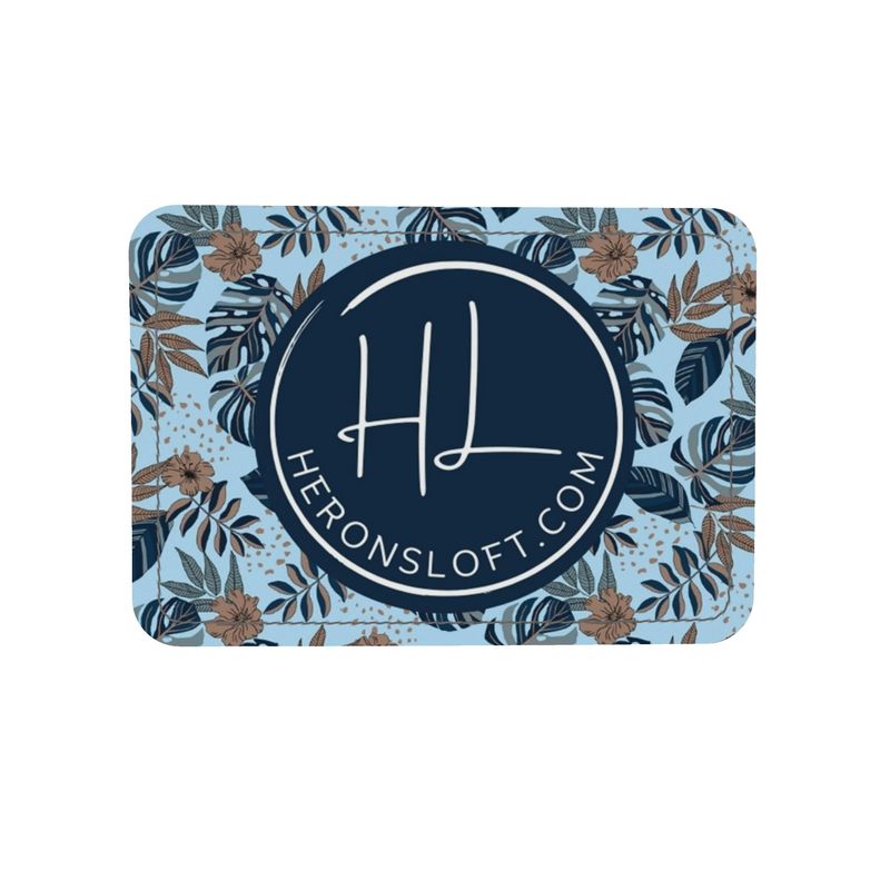 Gallery Bag - Nappa Leather - Midnight Monstera - Sky Blue