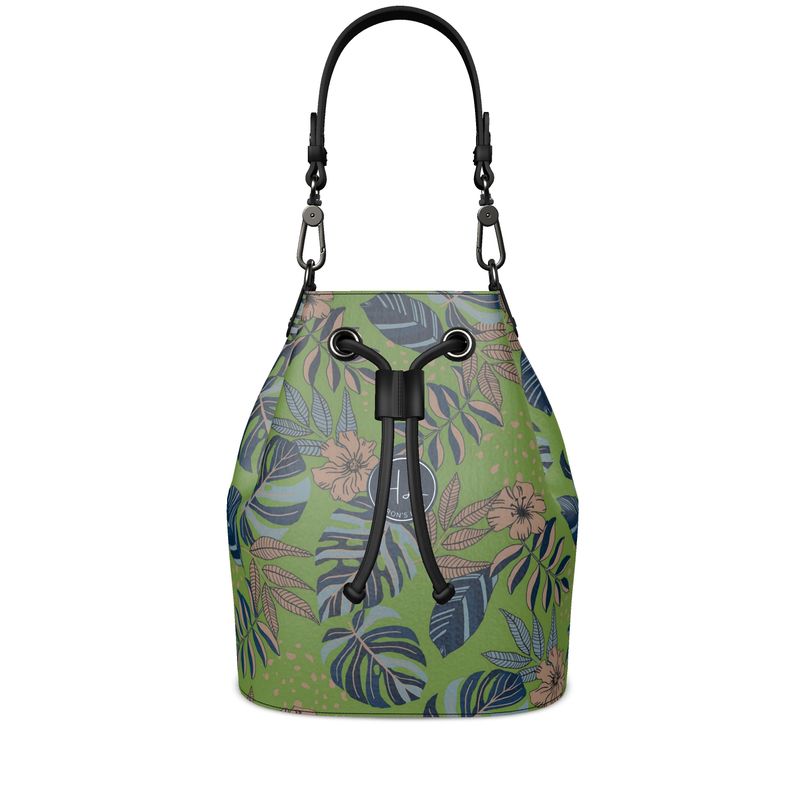Gallery Bag - Nappa Leather - Midnight Monstera - Olive Green