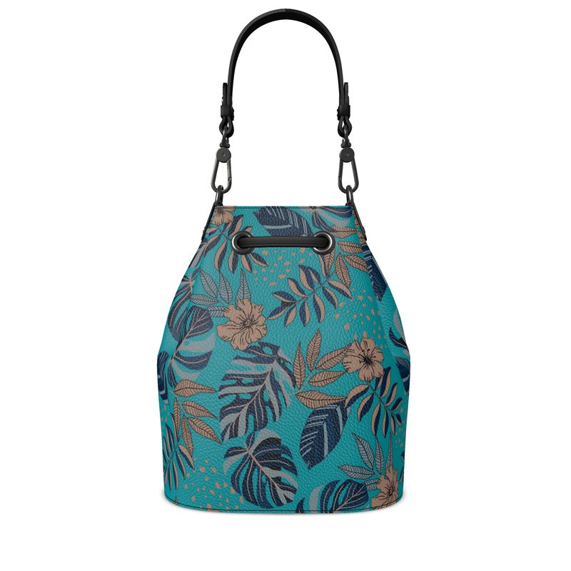Gallery Bag - Nappa Leather - Midnight Monstera - Dark Cyan