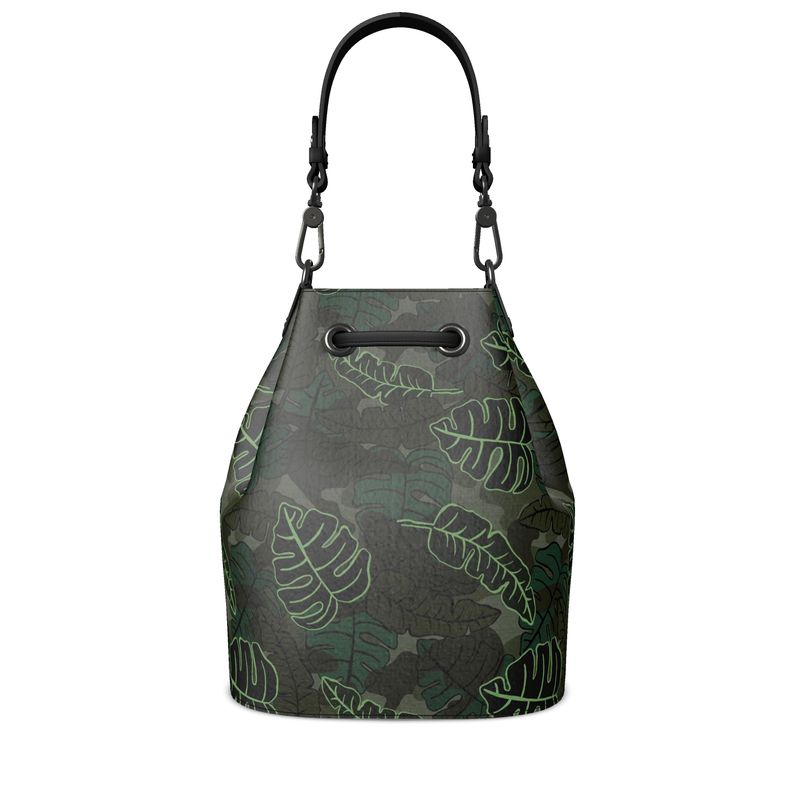 Gallery Bag - Nappa Leather - Camo Leaves - Dark