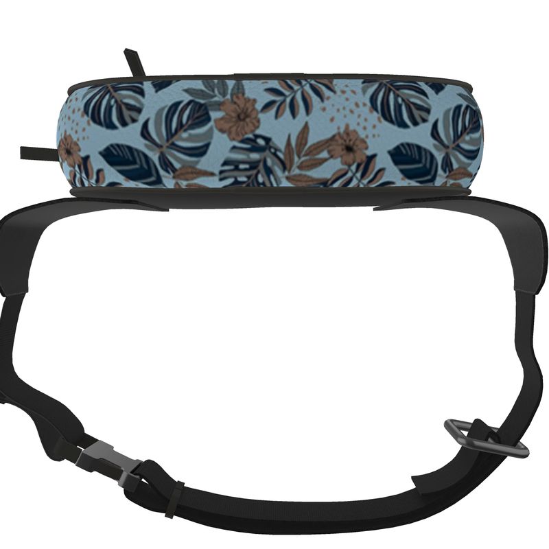 Belt Bag - Nappa Leather - Midnight Monstera - Blue Mist