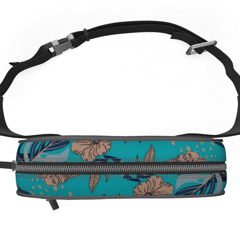 Belt Bag - Nappa Leather - Midnight Monstera - Dark Cyan