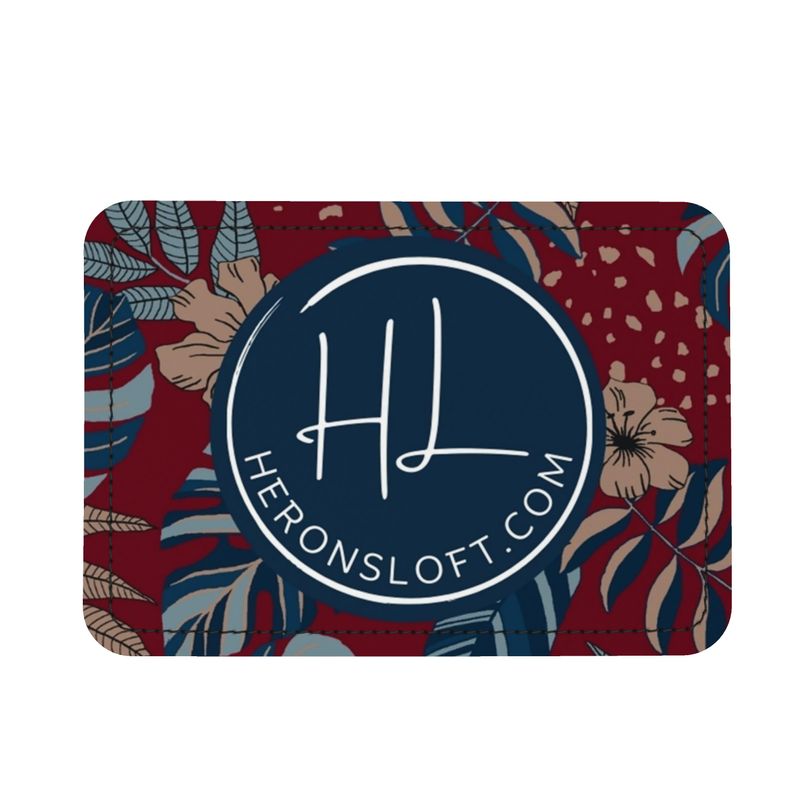 Belt Bag - Nappa Leather - Midnight Monstera - Crimson Nightfall