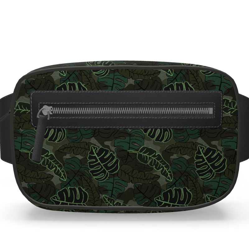Belt Bag - Nappa Leather - Camo Leaves - Dark
