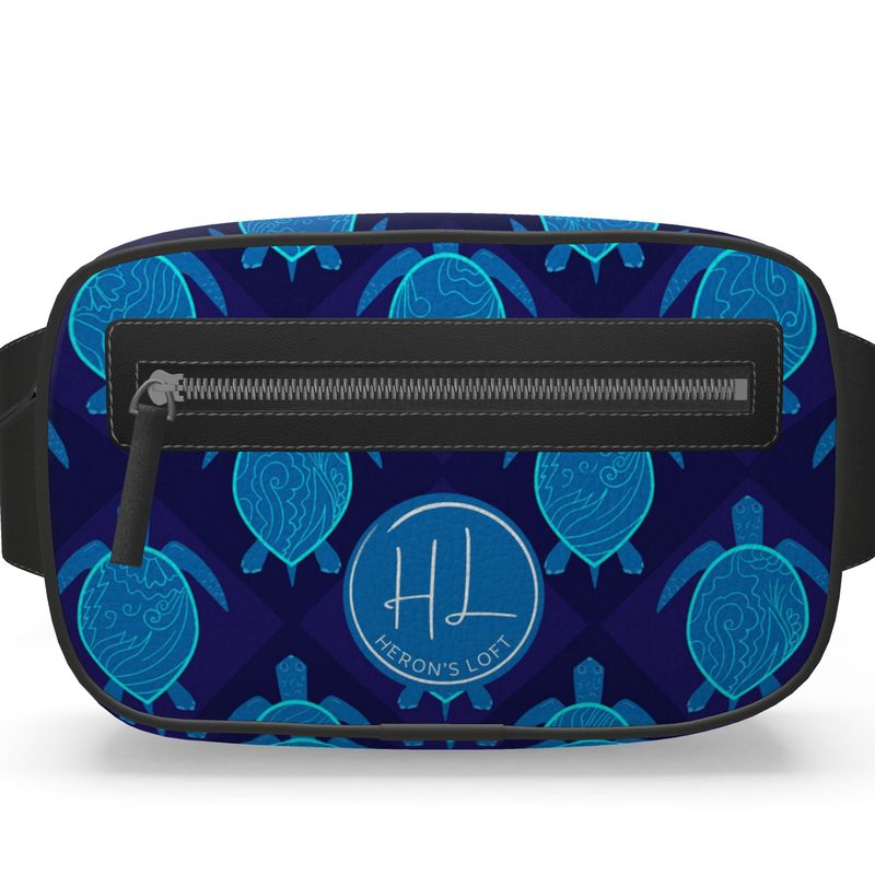 Belt Bag - Nappa Leather - Topo Turtles - Blue Tide
