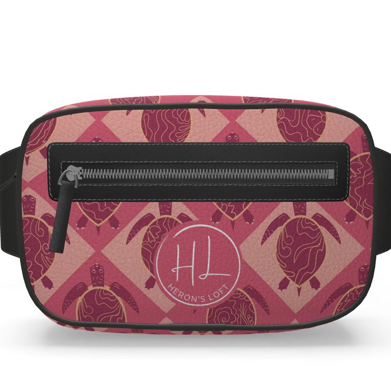 Belt Bag - Nappa Leather - Topo Turtles - Pink Tide