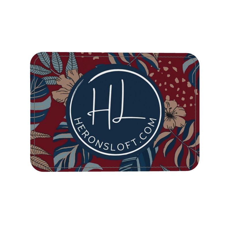 City Tote Bag - Nappa Leather - Midnight Monstera - Crimson Nightfall