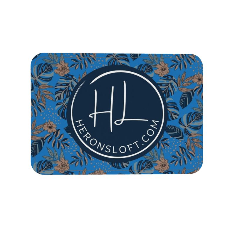 City Tote Bag - Nappa Leather - Midnight Monstera - Azure Blue