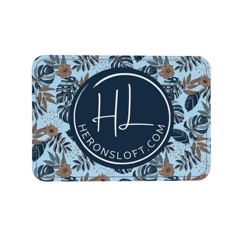 City Tote Bag - Nappa Leather - Midnight Monstera - Blue Mist