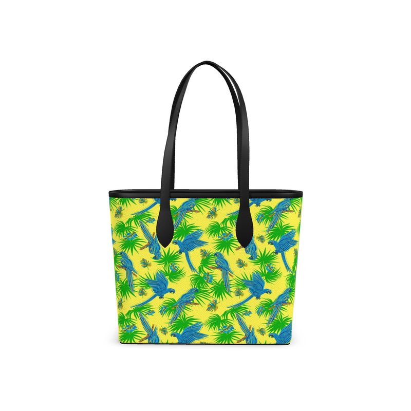 City Tote Bag - Nappa Leather - Tropical Macaw - Suncrest Yellow