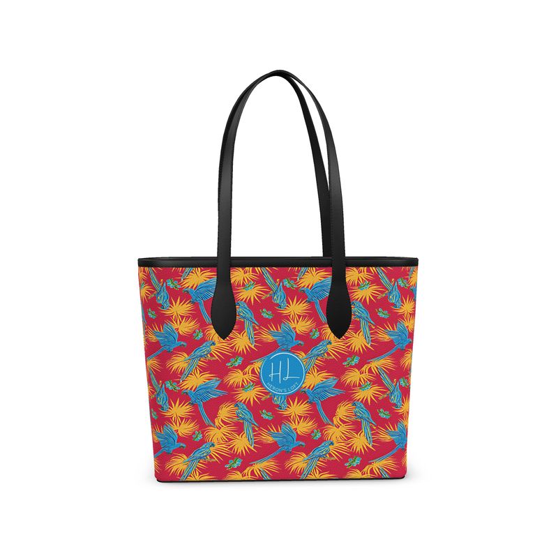City Tote Bag - Nappa Leather - Tropical Macaw - Scarlet Crest